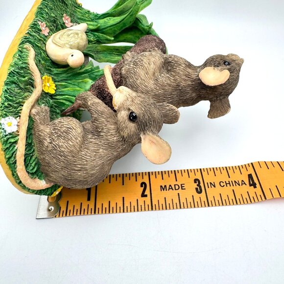 Charming Tails Silvestri Figurine Cattails Catapult Dean Griff  Mice 87/448 Vtg - Picture 5 of 12